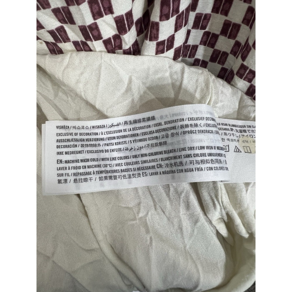 Abercrombie & Fitch Tiered Trapeze Midi Dress Size XS Checkered Pockets *FLAW* - Picture 11 of 14